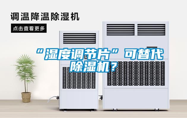 “濕度調節片”可替代除濕機？