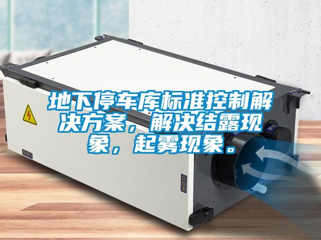 地下停車庫標(biāo)準(zhǔn)控制解決方案,解決結(jié)露現(xiàn)象,起霧現(xiàn)象。