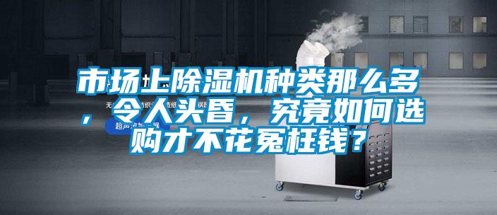 市場上除濕機種類那么多，令人頭昏，究竟如何選購才不花冤枉錢？