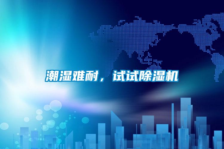 潮濕難耐,試試除濕機