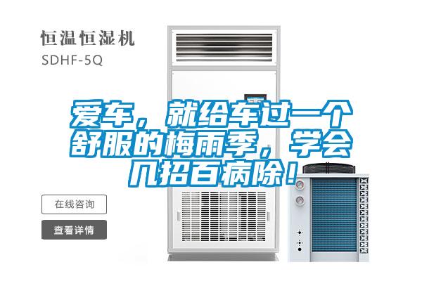 愛(ài)車,就給車過(guò)一個(gè)舒服的梅雨季,學(xué)會(huì)幾招百病除!