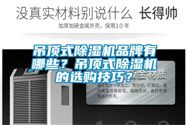 吊頂式除濕機品牌有哪些？吊頂式除濕機的選購技巧？