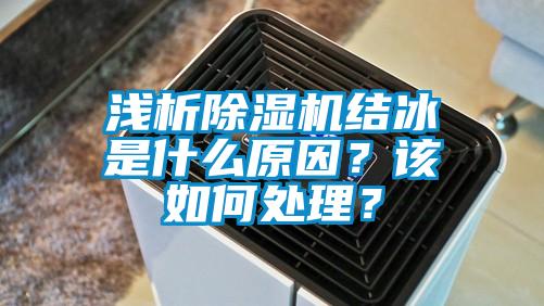 淺析除濕機結冰是什么原因？該如何處理？